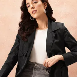 all about you Notched Lapel Double-Breasted Overcoat-picture-30