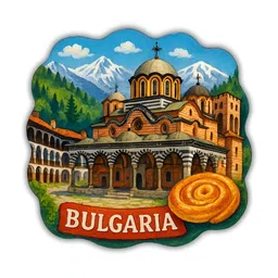 GIFTODAY Blue & Green Bulgaria Printed Decorative Magnets-picture-17