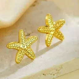 DressBerry Stainless Steel 18K Gold-Plated Star Shaped Studs-image-39