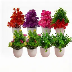 Dekorly Multi Plastic Artificial Flowers & Plants With Pot image 1