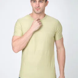 Sparky Men Self Design Round Neck Cotton Slim Fit T-shirt-image-20