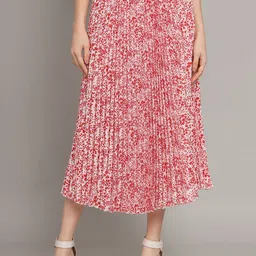 ZWERLON Printed Pleated Midi Skirt-picture-10