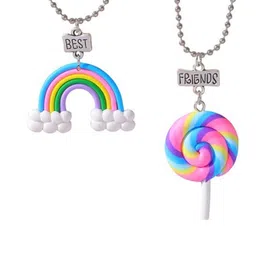EL REGALO Kids Set Of 2 Rainbow & Candy Pendants With Chain image 3