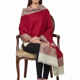 Vrinde Women Floral Embroidered Pashmina Shawl-picture-38