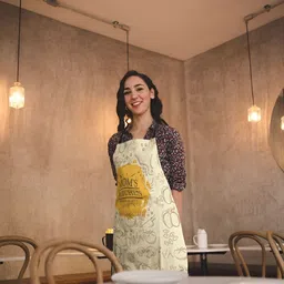 THEYAYACAFE Beige & Yellow Printed Printed Waterproof Mother's Day Apron image 5