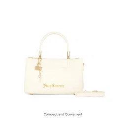 juicy couture accessories Juicy Couture Off White Solid Pu Handbag with Detachable Strap image 2