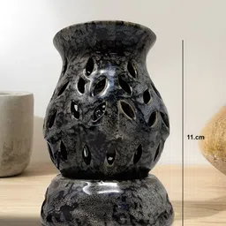 PEEPALCOMM 3 Pieces Black Pieces Aroma Oil Diffuser With Scented Jasmine & Sandal Oils image 3