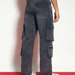 Urbano Fashion Men Loose Relaxed Fit Heavy Fade Stretchable Jeans image 3