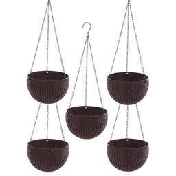 go hooked Rattan Hanging Planters Pot with Metal Hanging Chain-picture-35