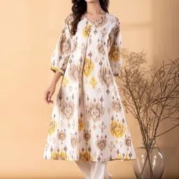 Readiprint Women Ethnic Motifs Printed A-Line Kurta with Trousers-picture-34