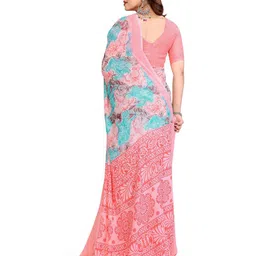 Moda Rapido Floral Printed Poly Georgette Saree image 2