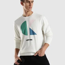 Calvin Klein Jeans Men Logo Self Design Relaxed Fit Cotton Pullover Sweater-picture-18