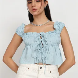 Asami Puff Sleeve Crop Top-picture-15