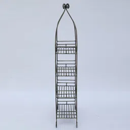 mint furnish Multipurpose Rack 4 Tier Black Metal Wall Shelf image 4