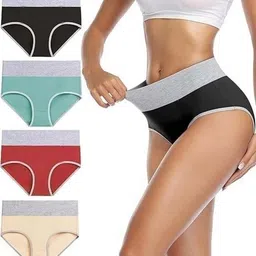 flirty fit Pack of 4 Women Hipster Black, Green, Red, Beige Panty-picture-19