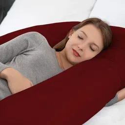 wild mint ultra soft j shaped Polyester Fibre Solid Pregnancy Pillow Pack of 1 image 3