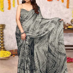 KALINI Shibori Printed Chiffon Leheriya Saree image 2