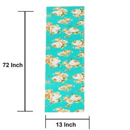 bells & whistles Floral (72x13) Sea Green & White Cotton Table Runner image 4