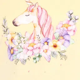 CUTECUMBER Yellow Floral Print Applique Top image 3