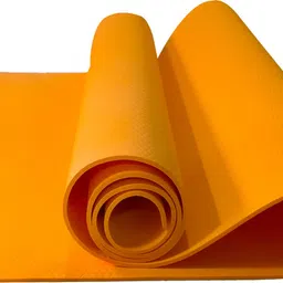 bikauaa EVA Yoga Mat with Carry Bag Anti-Slip Surface Sticky Sport Mat for Men and Women Orange 4 mm Yoga Mat image 4