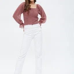 harpa Casual Bell Sleeves Printed Women Pink Top image 4