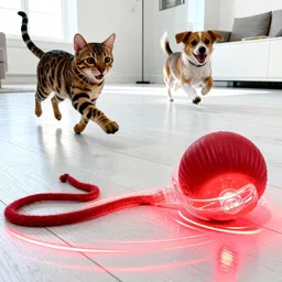 Interactive Rolling Ball Dogs Toy, Chewie Viral Vibrating Balls for Dogs Plastic Ball For Dog & Cat-image-1