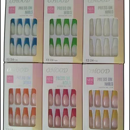 navee Artificial Nails Long-Lasting Plain Colorful Fake Nails and nail glue Combo (P6)-picture-20