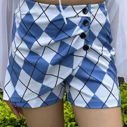 tandul Checkered Women Multicolor Basic Shorts-picture-20