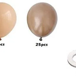 r g accessories Solid Pastel Brown Dark Brown Balloons Garland Kit Of Pcs Party-A Balloon image 2