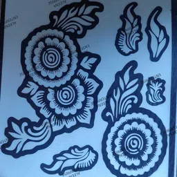 allu STYLISH HENNA STENCIL AL-004 Adhesive Stencil-picture-14