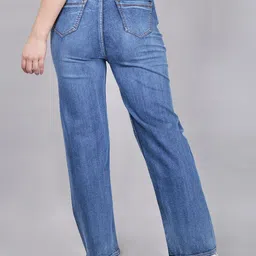 zxn clothing Women Boyfriend Mid Rise Light Blue Jeans image 2