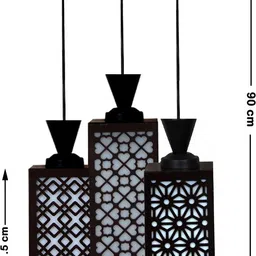 Zuper 3 Light Creative Wooden Pendant Light. Lamp suitable for Living Room,Foyer,Bedroom,Hallway Pendants Ceiling Lamp Pendant Lamp Ceiling Lamp image 2