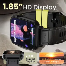 Boult Drift 2 BT calling, 1.85 HD Screen, Working Crown, Sturdy Metallic Frame, SpO2 Smartwatch image 3