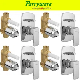 parryware Euclid concealed Diverter Body with Concealed Upper Part set of 4 pic 192 Euclid Diverter with upper trim | Hot and Cold water Mixer | Complete set Diverter Faucet-picture-35