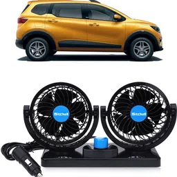 Car Fan 12V 360 Head 2 Speed Quiet Strong for All Auto Vehicles-C480 Car Interior Fan-image-0