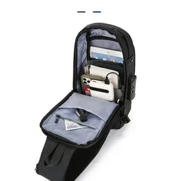 lifeindia Multicolor Men & Women Shoulder Bag Anti-Theft Shoulder Sling Bag with USB Coded Lock Fashionable Portable image 4