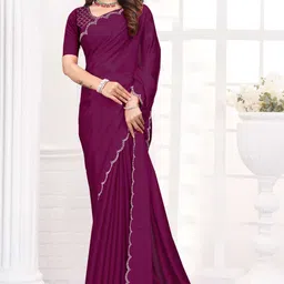 misha Self Design Bollywood Chiffon Saree image 4