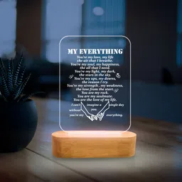 gift me bazar My Everything Quote Night Lamp Express Your Love Gift | Surprise Gift for Wife Table Lamp-picture-20