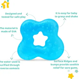 1st step Water Filled Silicone Cooling & 100% Safe BPA Free 3M+ Combo Pack of 3 Baby Teether image 2