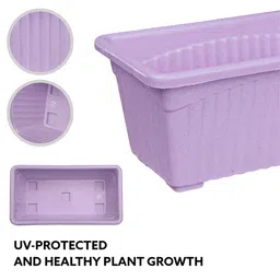 Kuber Industries Purple 6 Pieces Textured Lightweight Planters image 5