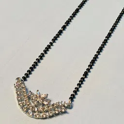 ABDESIGNS Silver-plated AD-studded Mangalsutra image 2