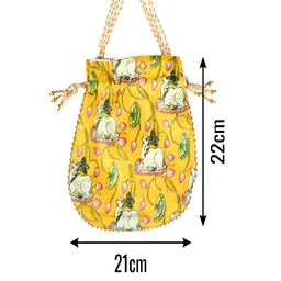 Kuber Industries Printed Embellished Detail Potli Clutches image 2