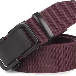 luxury leather Boys Casual, Formal, Party Brown Nylon Belt image 3