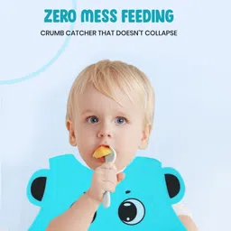 bumtum Silicone Baby Bib For Feeding & Weaning Babies Adjustable Neckline With Buttons image 5