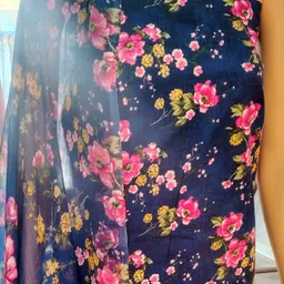 Unstitched Polycotton Salwar Suit Material Floral Print-image-49