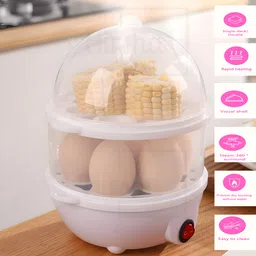 hirsha Electric Egg Boilers & cooker |Steam,Boil,Poach | Multicolor Egg Poacher Machine Cooking Egg Steamer for Kitchen, Boils 14 Eggs Soft, Medium & Hard Boiled Eggs Egg Cooker image 5