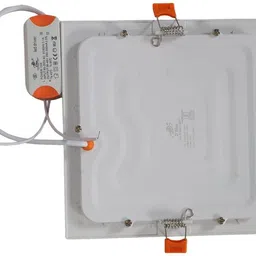 d'mak 15 Watt Square White LED Light (Pack of 10) Recessed Ceiling Light Ceiling Lamp image 2