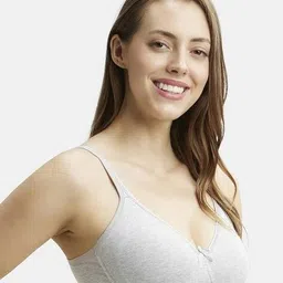 jockey 1722 Wirefree Non Padded Cotton Elastane Medium Coverage Everyday Bra with Concealed Shaper Panel image 2