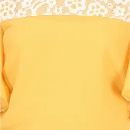 CUTECUMBER Yellow Georgette Top image 5