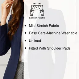 martini Women Solid Single Breasted Formal Blazer image 5